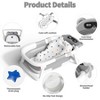 BabyBond Collapsible Baby Bathtub for Infants and Toddlers with Thermometer& 1 Soft Floating Cushion Portable Travel Baby Tub - 3 of 4