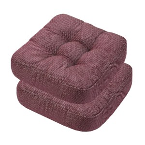 SEVOBAL 2Pack Square Seat Cushions with Premium Soft Cotton Filling, Non-Slip Bottom Durable Chair Pads for Dining Room, Red, 17.8"*17.8"*4.4" - 1 of 4