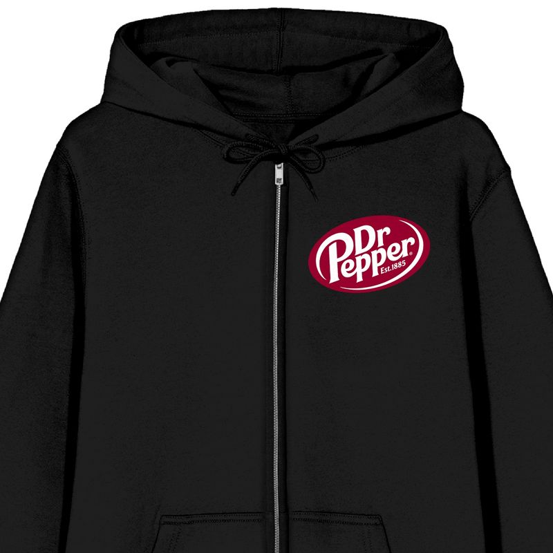 Dr. Pepper "Just What The Doctor Ordered" Men's Black Zip-Up Hoodie, 2 of 5