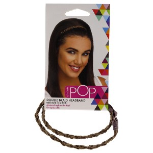 Pop Double Braid Headband - R1416T Buttered Toast by Hairdo for Women - 1 Pc Hair Band - 1 of 2