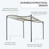 Aghana Digitals Cream White 10x10ft Steel Pergola Gazebo with UV-Resistant PA-Coated Canopy, - 4 of 4