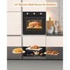 Coucheta 24" Electric Single Wall Oven with Convection and Pizza Oven, 8 Modes, Built-in, 2.5 Cu.ft, 3000W 240V, Stainless Steel, Mechanical Knobs - 2 of 4