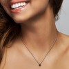 EVERLY JEWELRY | 10K White Gold 1/2 CT TW Black Diamond Solitaire Pendant with chain, 17-inch - 4 of 4