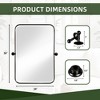 Wooakway 2-Piece 36"H Rectangle Bathroom Mirror Sets with Pivoting Design Metal Frame for Vanity Living Room Bedroom Entryway Black - 4 of 4