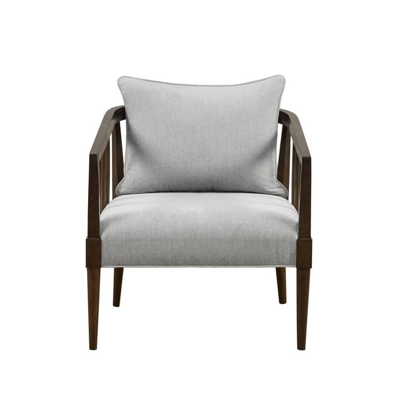 Wilbur Spindle Accent Armchair with Removable Back Pillow Light Gray - Madison Park, 1 of 11