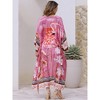 INSPIRE CHIC Women's Belt Loose Fit Causal Beach Floral Print Bikini Swimsuit Cover Up - 4 of 4