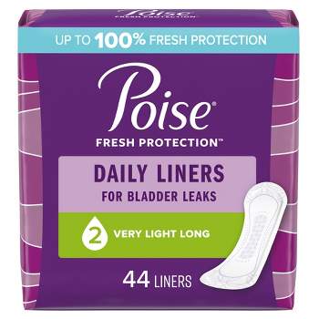 Poise Incontinence Pads for Women, 4 Drop, Moderate Absorbency, Long, 84Ct