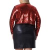 Agnes Orinda Women's Plus Size Long Sleeve Glitter Sequins Bolero Blazers Cardigans - 4 of 4
