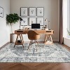 Acekool Washable Printed Area Rug, Non Slip Low Pile Vintage Boho Carpet for Living Room Bedroom Dining Room, Soft Easy Care - 2 of 4