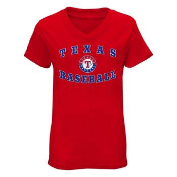 MLB Texas Rangers Girls' V-Neck T-Shirt