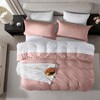 Full Duvet Cover Set - Soft Prewashed Blush Pink, 3 Piece with Zipper, 80x90 Inch Cover 2 Shams - 4 of 4