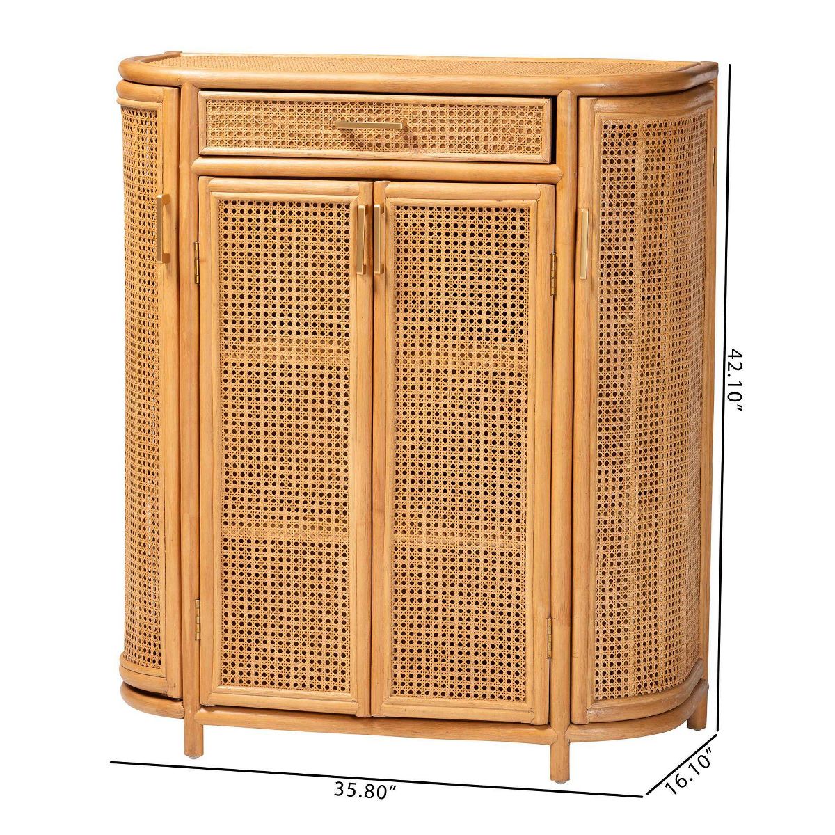 bali & pari Mckenna Natural Rattan Storage Cabinet Light Honey/Gold - thumbnail 10