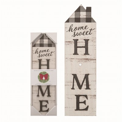 Transpac Wood White Christmas Interchangeable Home Sign