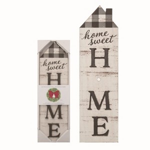 Transpac Wood White Christmas Interchangeable Home Sign - 1 of 2