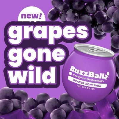 BuzzBallz Grapes Gone Wild Cocktail - 4pk/200ml Bottles