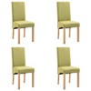 vidaXL Dining Chairs 4 pcs Green Fabric - 2 of 4