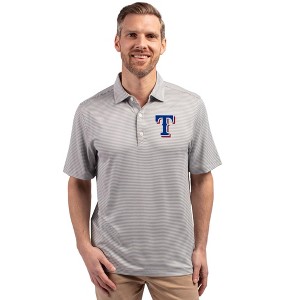 Texas Rangers Cutter & Buck Forge Eco Double Stripe Stretch Recycled Mens Big &Tall Polo - 1 of 1