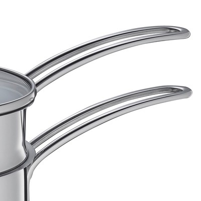 1.6 Quart Stainless Steel Double Boiler with Glass Lid