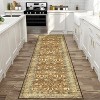 Washable Area Rug, Pastel Oriental Low-Pile Carpet, Stain-Resistant & Non-Slip Runner for Living Room Bedroom Kitchen Hallway Laundry - 3 of 4