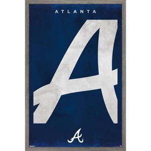 Trends International MLB Atlanta Braves - Logo 25 Framed Wall Poster Prints - 1 of 4