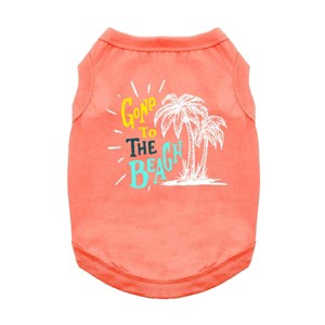 Doggie Design New Gone To The Beach Dog Tank Shirt - Coral - 1 of 2