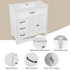36" Bathroom Vanity With Sink, Bathroom Cabinet With 4 Drawers, Bathroom Cabinets Modern,  Bathroom Cabinets 36 Inch-Cuddlewood - 3 of 4