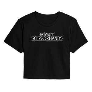 Women's - Edward Scissorhands - Edward Scissorhands Logo Cropped Graphic T-Shirt - 1 of 4