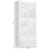 Aghana Digitals White Foldable Wardrobe Closet with 6 Cube Compartments, Hanging Rod & Magnetic - 3 of 4