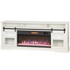 HOMCOM Fireplace TV Stand for TVs Up to 80 Inch, Entertainment Center with 36" Electric Fireplace, TV Console with Open Storage, Side Cabinets, White - 4 of 4