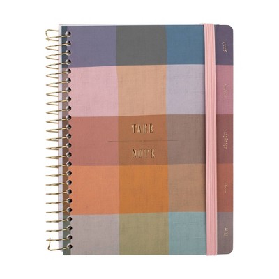 FRINGE Paperback Spiral Journal with Tab Dividers Madras Check