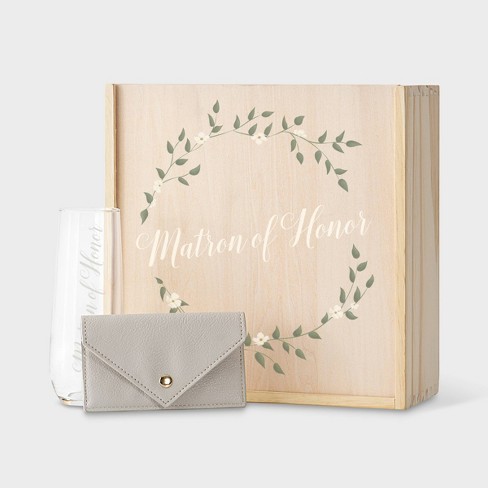 Floral Matron Of Honor Gift Box Wood Target