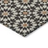 Charcoal Silver And Copper Floral Medallion Washable Indoor Outdoor Area Rug - 4 of 4