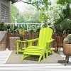 WestinTrends Malibu HDPE Outdoor Patio Folding Poly Adirondack Chair with Ottoman and Side Table (3-Piece) - 2 of 4