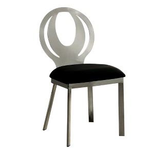 Royal Hampton Contemporary Side Chair With Black Microfabric Seat, Set of 2 - 1 of 1