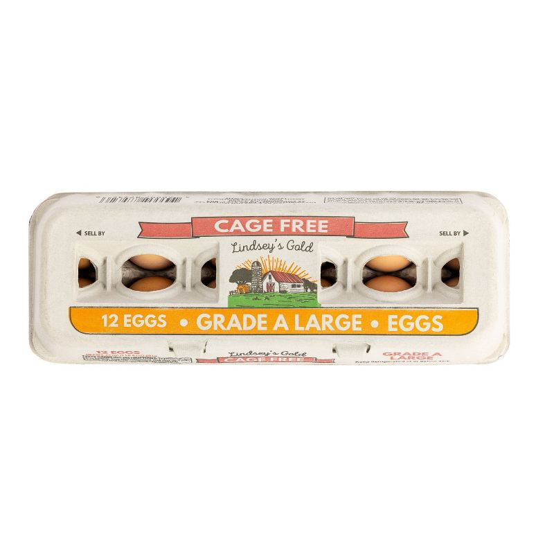 Lindsey&#39;s Gold Cage Free Grade A Brown Eggs - 12ct, 1 of 4
