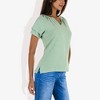 Anna-Kaci Women's Short Sleeve V-Neck Blouse with Double Layer Ruffle Sleeve Detail Casual and Chic for Everyday Wear - 4 of 4