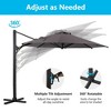 PAGED 10FT Offset Patio Umbrella Modern Cantilever Market Umbrella with Rotation, Tilt and 8 Ribs for Garden, Poolside, Base Not Included - 2 of 4