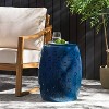 Soleil 15" Iron Side Table - Dark Blue - Christopher Knight Home: Weather-Resistant Patio Furniture, No Assembly Required - 3 of 4