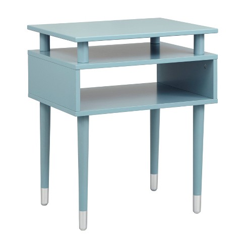 Buylateral Margo End Table Blue: Modern Rectangle Side Table With Fixed ...
