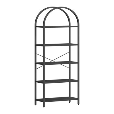 black iron frame + black wooden board