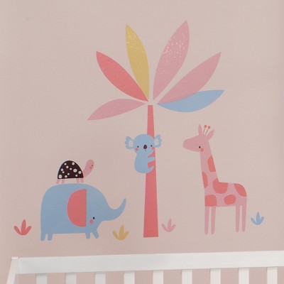 Pastel Safari Animal Wall Decals for Kids' Nursery