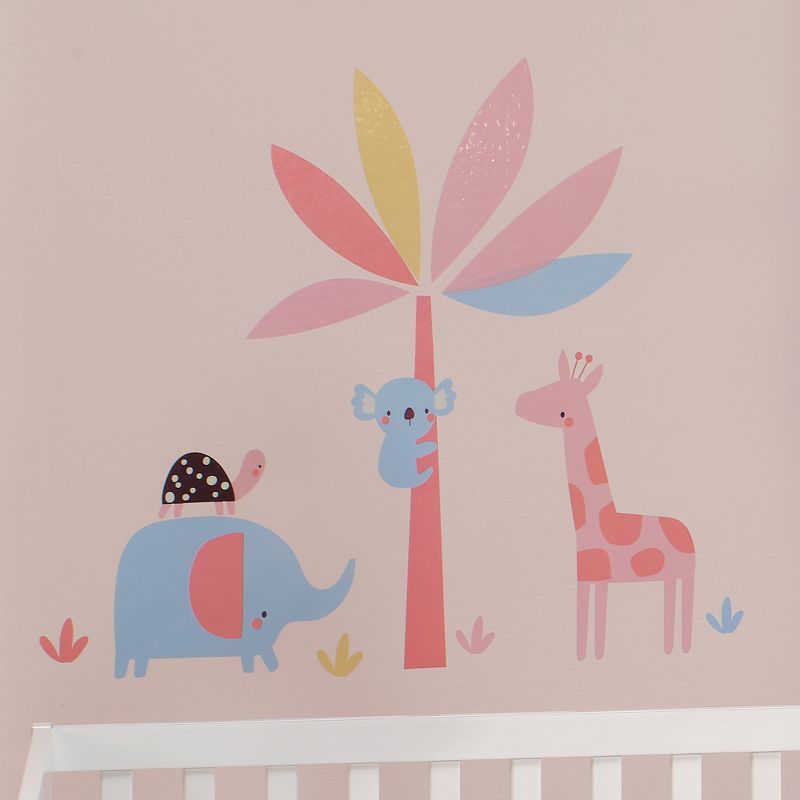 Lambs & Ivy Snuggle Jungle Pastel Safari Elephant/Giraffe/Tree Wall Decals, 3 of 5