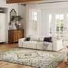 5x7ft Vintage Floral Washable Area Rug, Non-Slip Low Pile Polyester Carpet for Living Room & Bedroom - 3 of 4