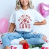 Simply Sage Market Women's All You need Is Love Flower Short Sleeve Garment Dyed Tee - 2 of 4