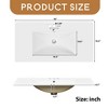 36" Bathroom Vanity with Ceramic Sink, Standard and Double-Layer Drawers, Soft Close Doors, Adjustable Shelves - Leovsnove - 4 of 4