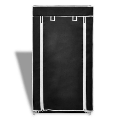 vidaXL 5 Tier Shoe Rack Tower Portable Storage Organizer with Shelf - Black