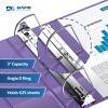 Davis Group 6pk 3" Premium Economy Round Ring Binders Purple: Hard Cover, 625 Sheet Capacity, 2 Pockets, D Rings - 3 of 4