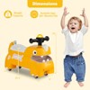 Safstar Ride on Toy Baby Dinosaur Sliding Car w/ 4 Universal Casters Under-Seat Storage - 2 of 4