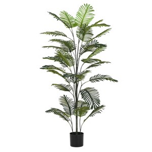 NicBex 86" Artificial Palm Tree with Pot Realistic Faux Tropical Plant for Indoor/Outdoor Decor, Easy Maintenance, Sturdy Base, Lifelike Fronds - 1 of 4