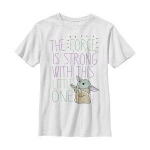 Boy's Star Wars The Mandalorian The Child The Force is Strong T-Shirt - 1 of 4
